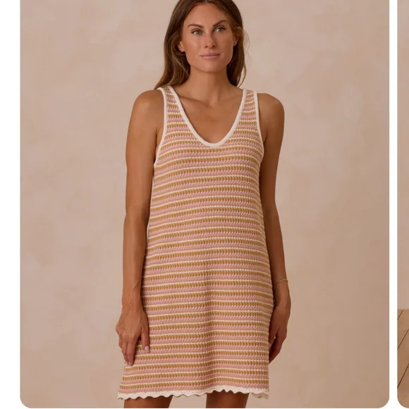 NWT rylee + Cru Crochet Tank Dress - Picture 2 of 5